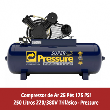 COMPRESSOR DE AR 60 Pés 175 PSI